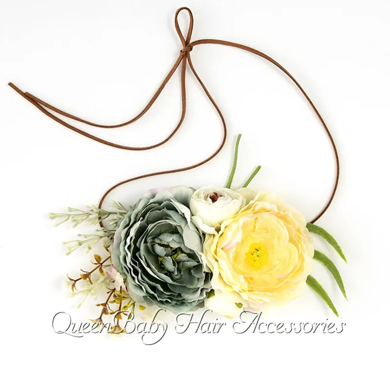 Детская Цветочная корона головная повязка заколка Корона из цветов для девочки