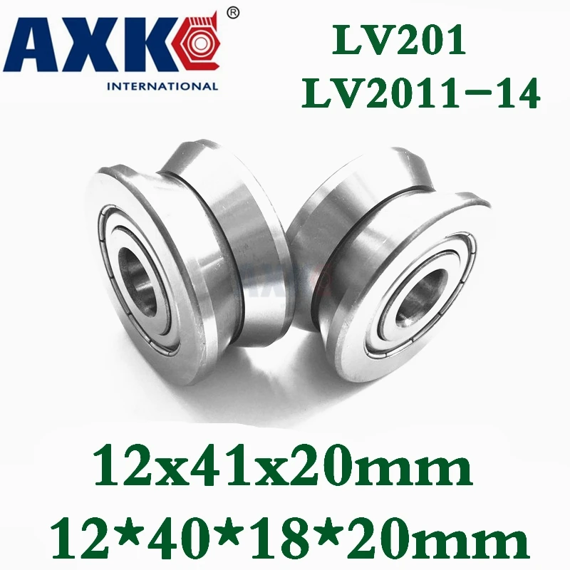 Фото Axk V канавка направляющие роликовые подшипники Lv201 Zz Rv201/12 20 12*41*20 мм Φ 12*40*18*20 точные Axk V канавка направляющие роликовые подшипники Lv201 Zz Rv201/12 20 12*41*20 мм Φ 12*40*18*20 точные