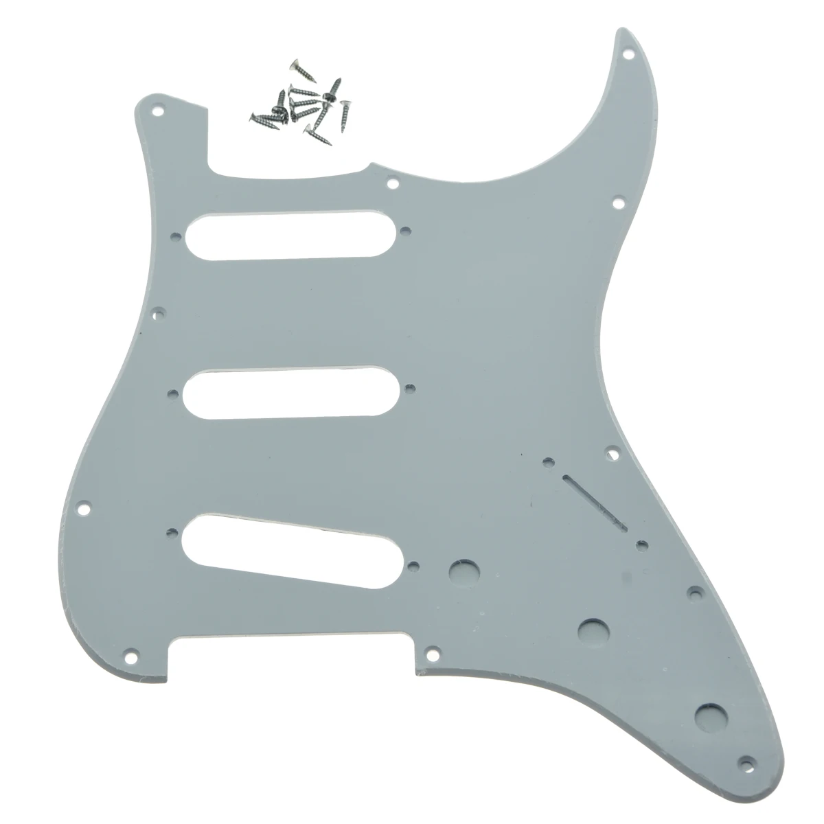 White 1 Ply KAISH 11 Hole Strat ST SSS однокатушные звукосниматели для гитары Накладка для царапин с винтами для американского Fender 62 Stratocaster - Цвет: White 1 Ply