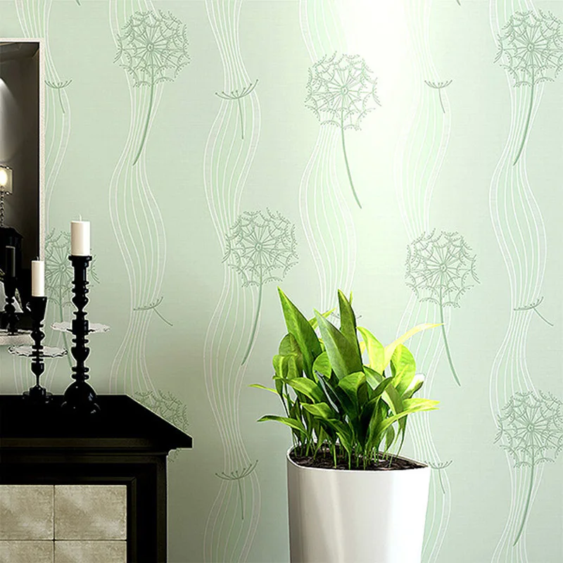 

beibehang European pastoral beautiful papel de parede dandelion wallpaper home decor bedroom living room non-woven wallpaper 3D