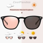 Солнцезащитные очки в стиле ретро UV400 для мужчин и женщин, классические Поляризационные солнечные аксессуары кошачий глаз, с фотохромными линзами, розового цвета, 2019