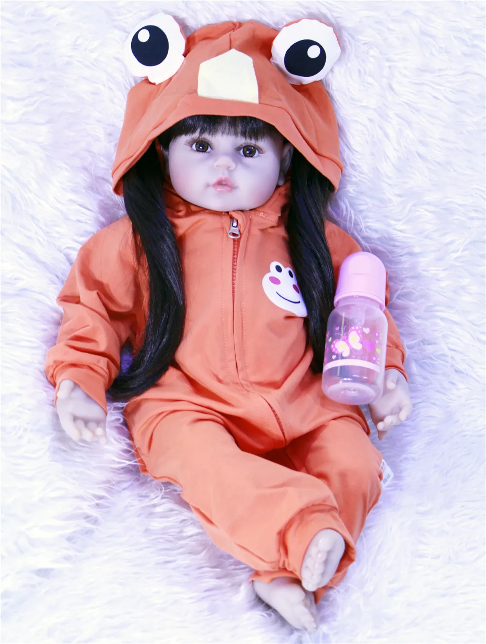 

new design 60cm real girl doll reborn baby toys long hair princess bonecas best girls toys birthday gift DOLLMAI
