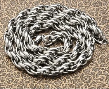 Крутая Мужская веревочная цепочка 18-40 дюймов из нержавеющей стали 316L 10 мм тяжелая