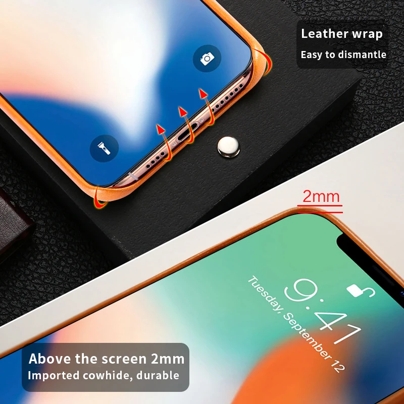 Натуральная кожа чехол для iPhone X XS MAX XR анти-капля телефонные чехлы для iPhone 7 8 7 плюс 8 плюс Роскошный тонкий задняя крышка