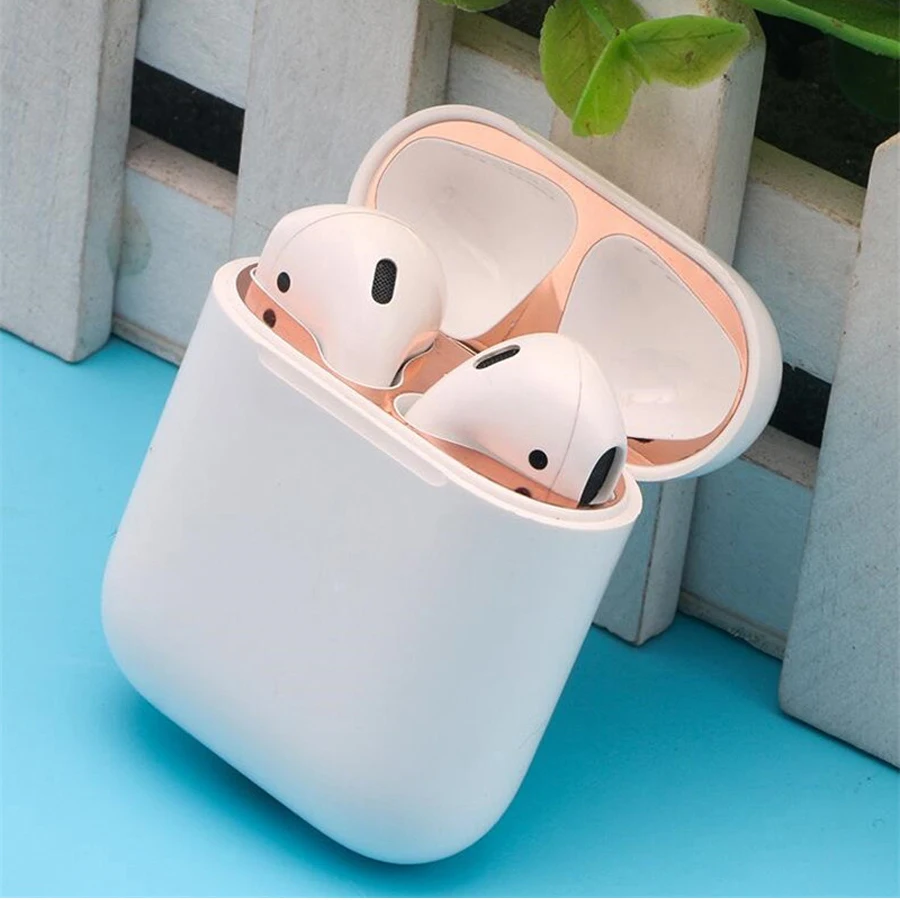 1 комплект ультратонкая защитная наклейка для Apple AirPods чехол железной стружки