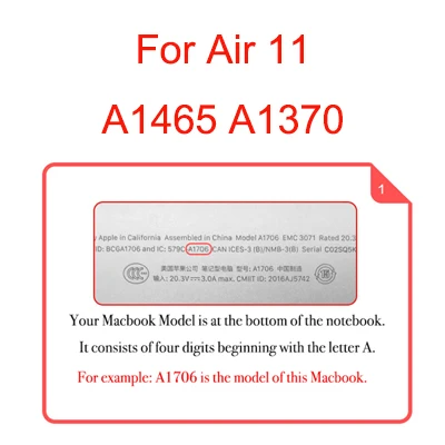 Air 11 A1465 A1370 GOOYIYO-2 шт./лот, пленка для экрана Macbook, высокая четкость, защита от царапин, мягкая ПЭТ пленка для Macbook Air Pro retina 11 13 15 - Цвет: Air 11 A1465 A1370