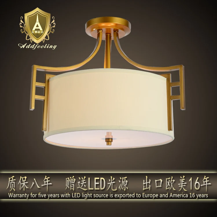 New American country study bedroom lamp chandelier Nordic IKEA living room lights restaurant antique copper Iron Lighting | Аксессуары