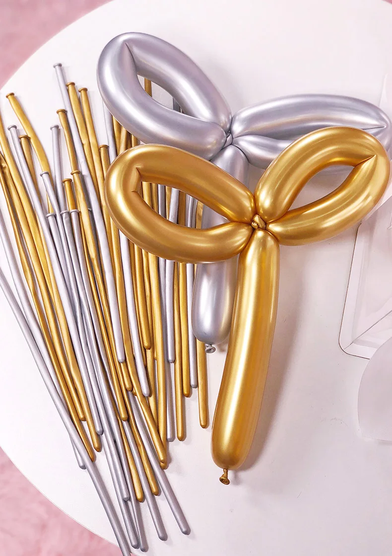 10pcs/lot Metal Long Gold Balloon New 1.8g Metallic Thickening Magic Strip Balloons Dog Baby Boy Girl Birthday Party Favor Toy | Дом и сад