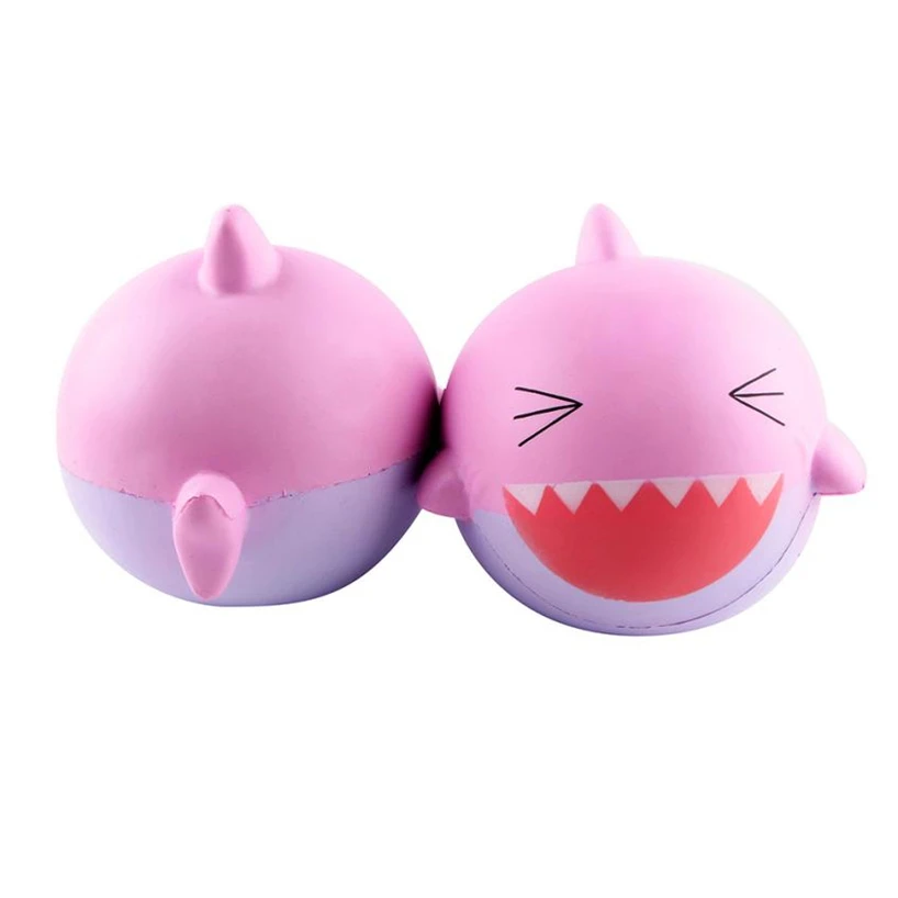 Mochi Squishy15cm розовая Милая Веселая Акула Ароматизированная мягкая медленно