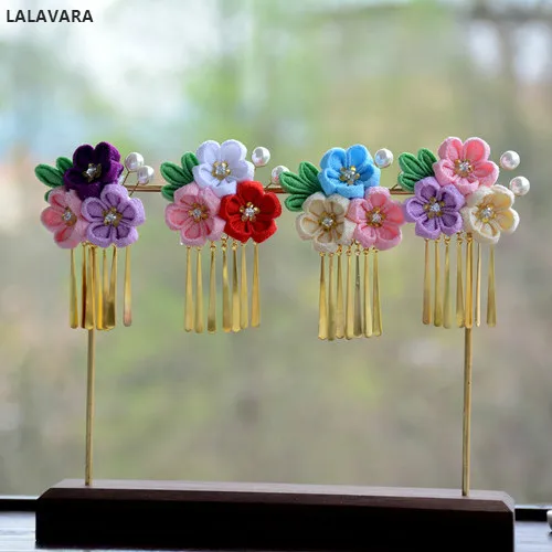 10 шт. заколки для волос Сакура канзаси|Индивидуальные Украшения волос| |