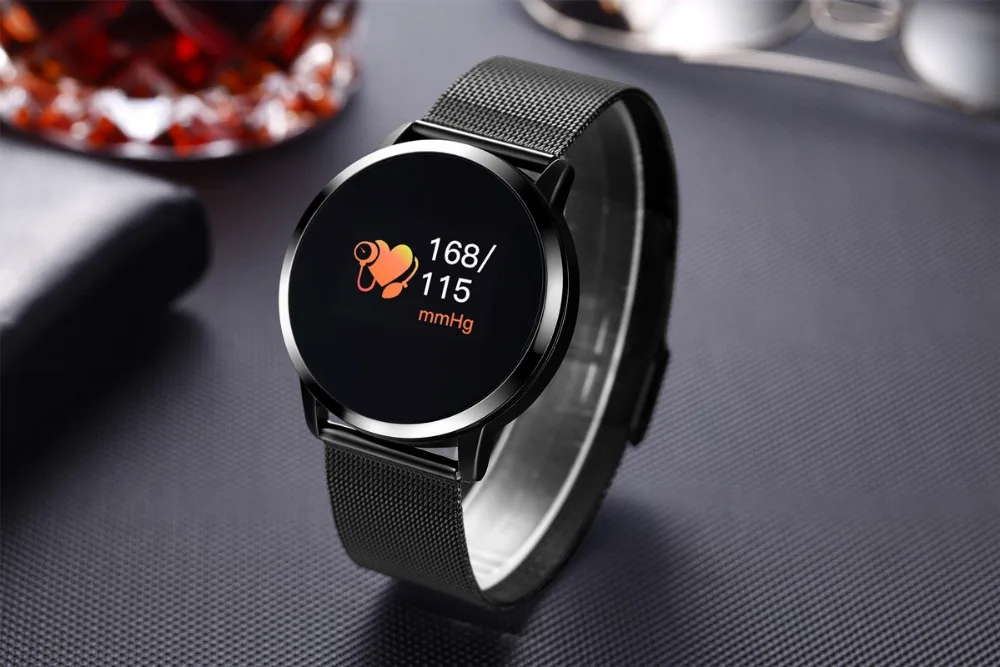 Diggro Q8 OLED Bluetooth фитнес Смарт часы из нержавеющей стали водонепроницаемые носимые устройства Smartwatch наручные часы для мужчин и женщин трекер
