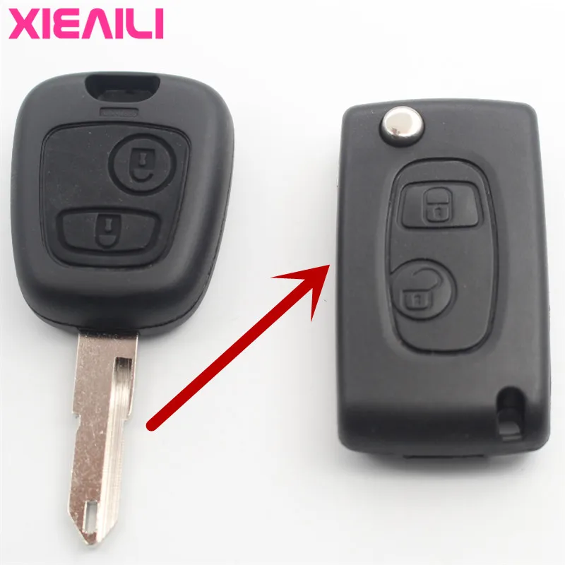 XIEAILI 10 шт. 2 модифицированные откидные складные Чехлы для дистанционного ключа