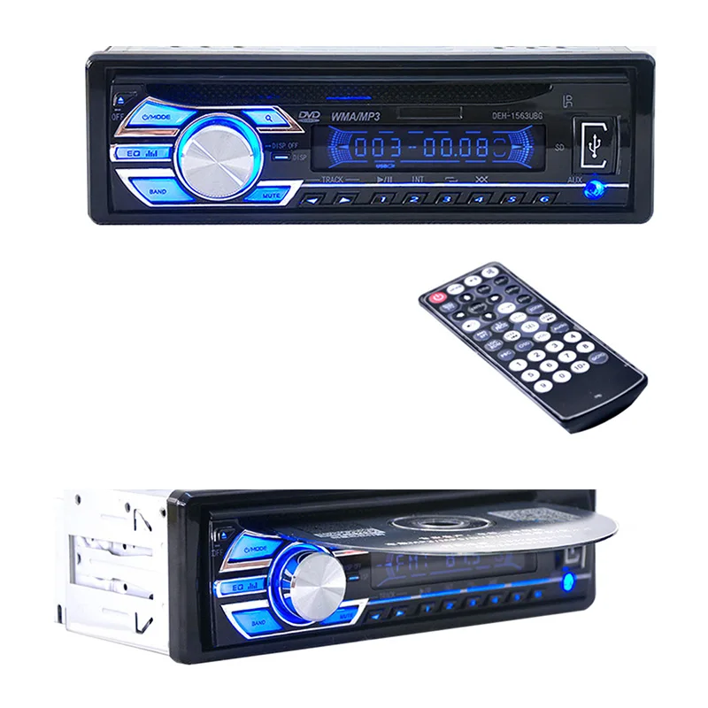 Радио In dash 1 Din Стерео Fm радио Mp3 аудио плеер Поддержка Usb Sd Dvd музыкальный Cd с