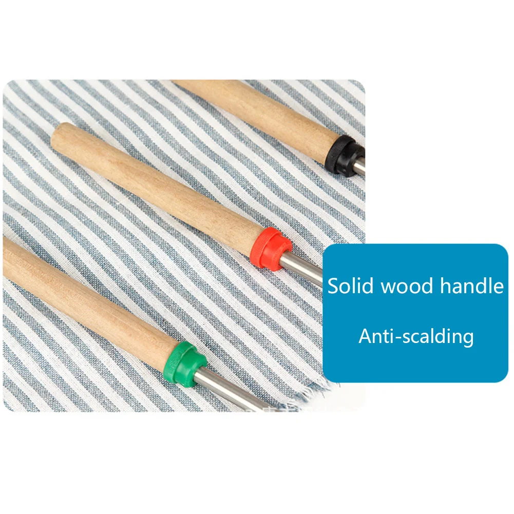 8 шт. Выдвижная обжига палочки телескопической вилки длинные Кемпинг шампуров