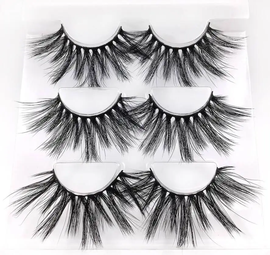 3/12 пар искусственная 3D норки ресницы натуральные длинные накладные ресницы Эффектный объем Накладные ресницы макияж расширение ресницы - Цвет: 17