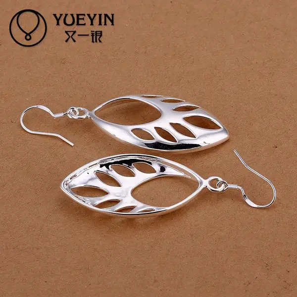 Преувеличенные серьги оптовая продажа посеребренные длинные висячие для женщин