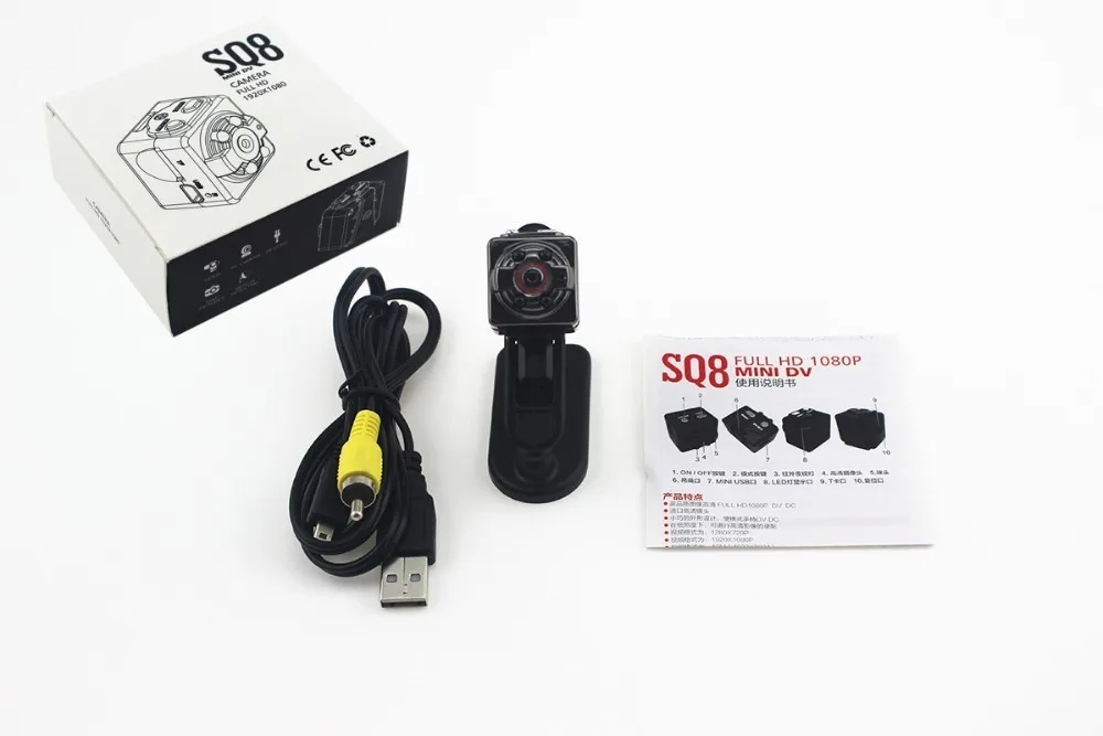 SQ8 Full HD 1080 P мини Камера инфракрасный Ночное видение Micro обнаружения движения