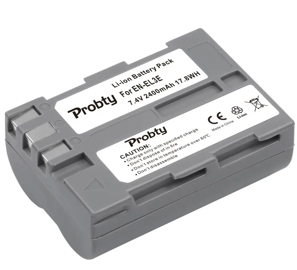 1 battery EN-EL3e Батарея+ ЖК-дисплей Зарядное устройство для Nikon D50 D70 D80 D90 D100 D200 D300S D700 D300S - Цвет: 1 battery