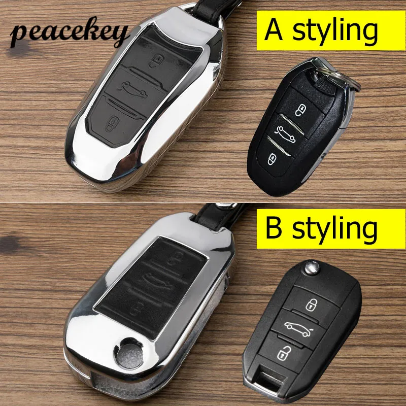 Чехол для ключей из кожи Peugeot 3008 208 308 RCZ 508 408 2008 407 307 4008 Citroen C5 C6 C4L CACTUS C3XR|citroen case|peugeot