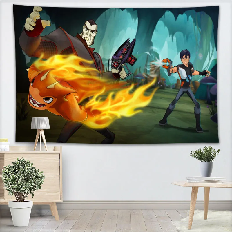 Slugterra Ghouls Wall Tapestry Custom Your Pattern Yoga Office Sofa Bedspread For Kids Room College Dorm Decoration | Дом и сад