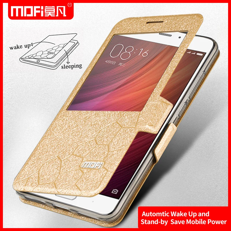 Xiaomi Redmi Note 4 Чехол 5.5 крышка кремния Флип кожаный Глобальный Версия Mofi Pro Armor
