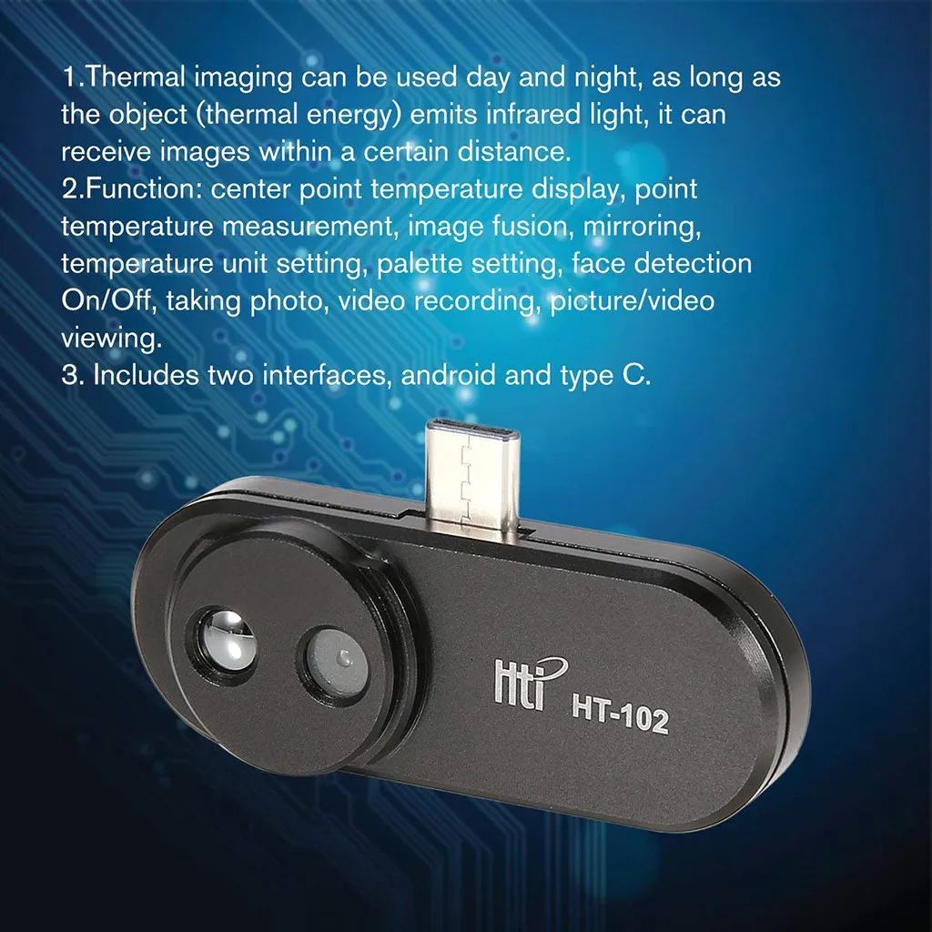 HT-102 телефон тепловое Обнаружение Imager для Android детектор температуры поддержка
