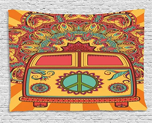 Украшения для вечерние в стиле хиппи 70-х годов винтажный декоративный фон