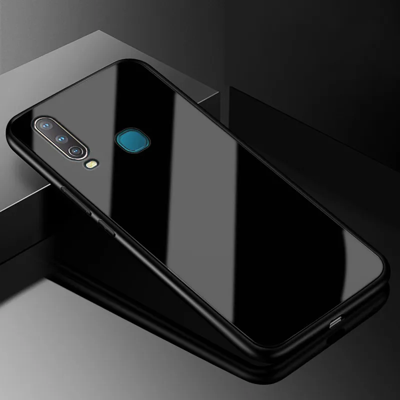 39 ДЛЯ VIVO Y17 чехол PC Пластиковый стеклянный чехол для телефона черный ТПУ бампер чехол для Vivo Y17 Y 17 Y15 Vivo 1902 Y12 Y3 Y 12 чехол - Цвет: 39