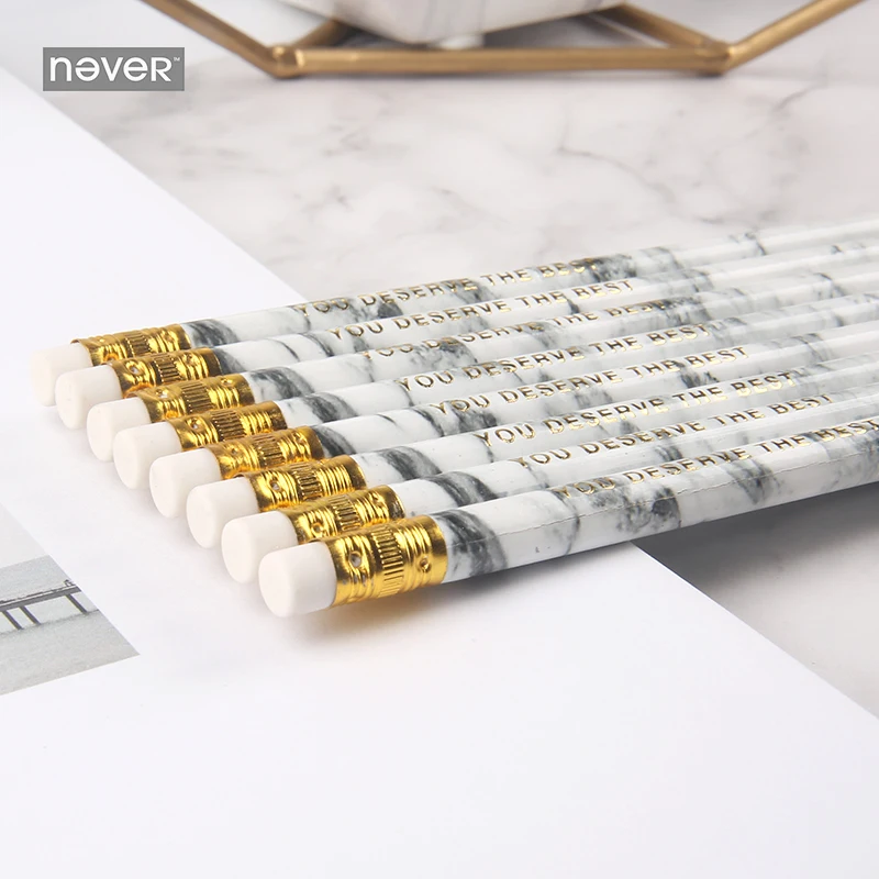 Never Marble карандаши набор 10 шт. эскизный карандаш с ластиком для ребенка экзамена письма подарок канцелярские принадлежности для офиса и школы