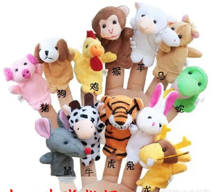 1200 шт. Палец Кукольный Плюшевые игрушки китайского зодиака биологический Кукла