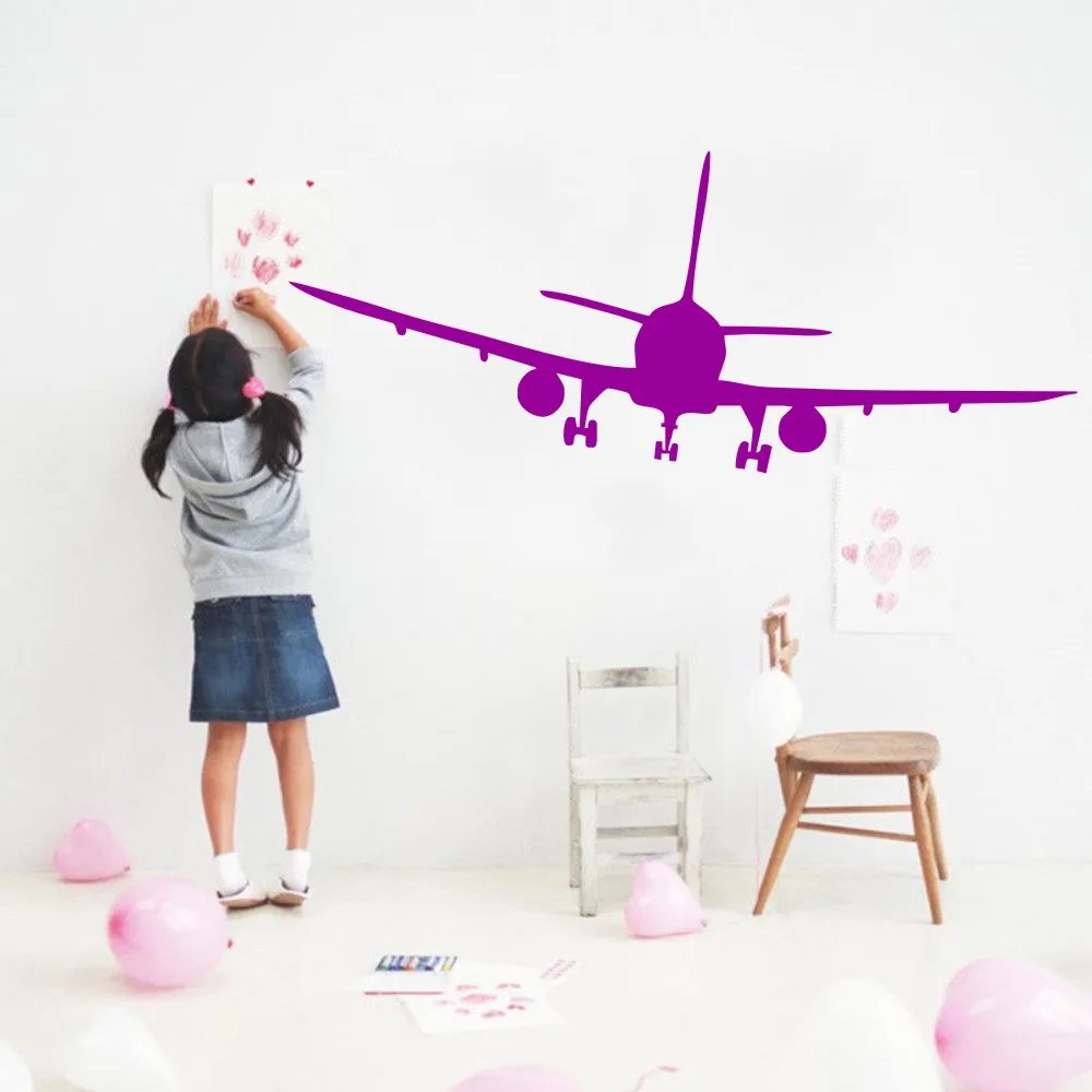 Бесплатная доставка коммерческая Настенная Наклейка Airliner виниловые обои