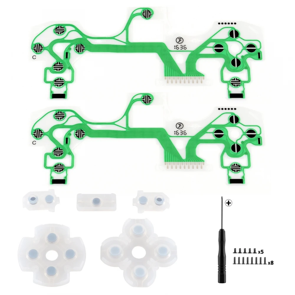 

eXtremeRate Keypad Conductive Film Conductive Pad w/ Screwdriver For PS4 Controller JDM-040