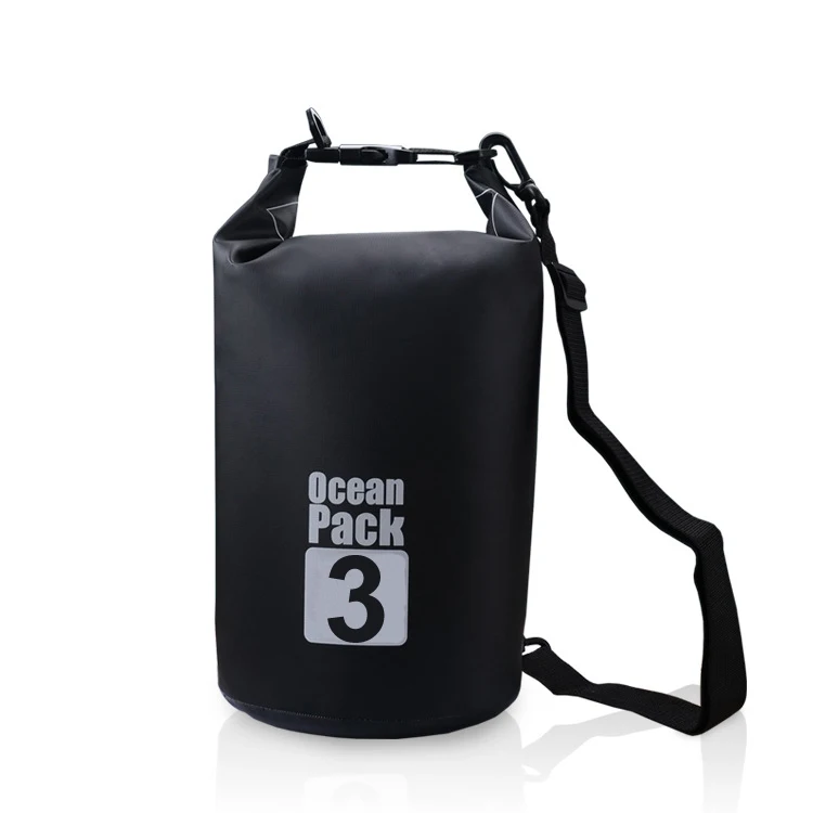 3L Black 3л Водонепроницаемый сухой мешок для хранения пакет мешок для плавания открытый Каякинг каноэ речной треккинг катание на лодках - Цвет: 3L Black