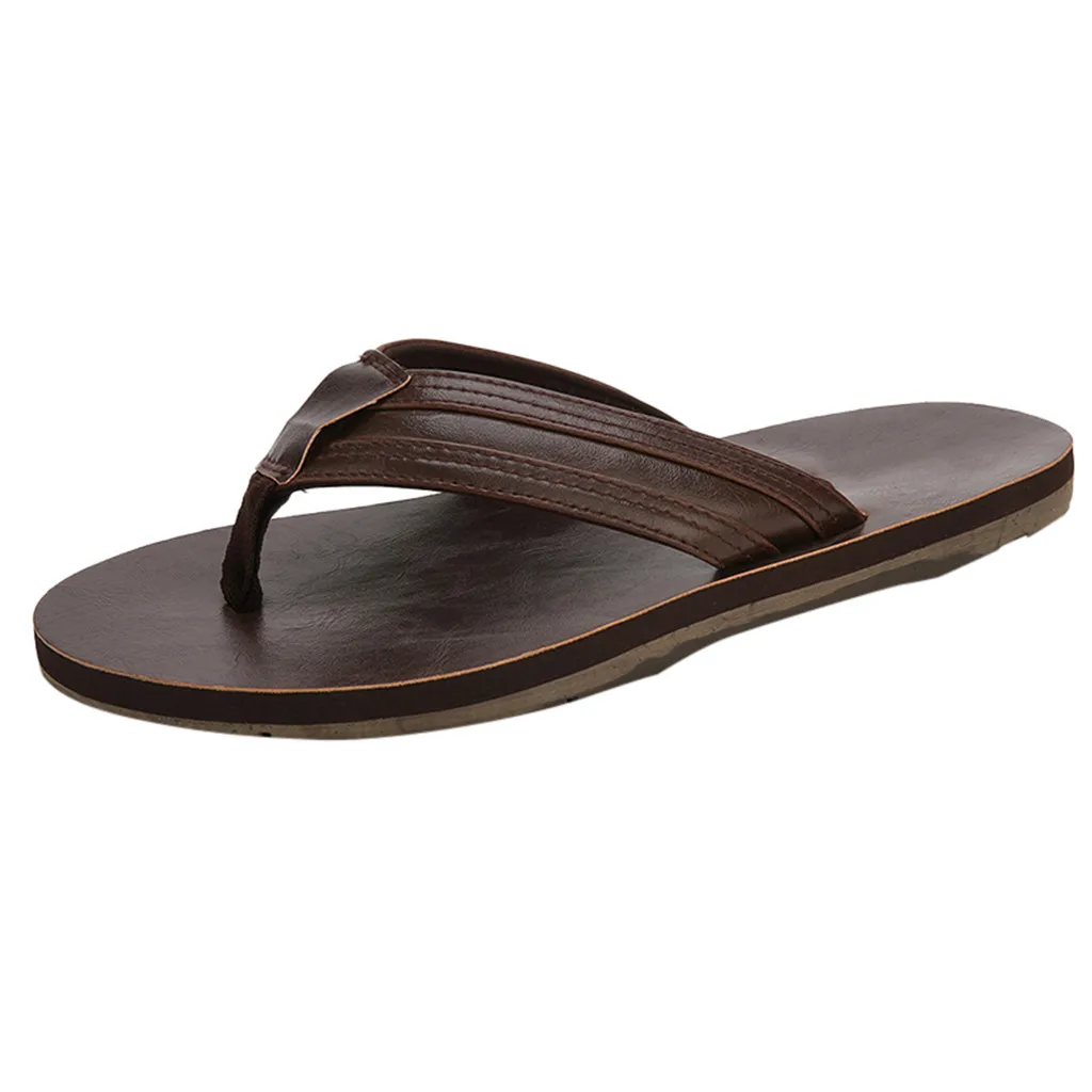 SAGACE/мужские летние пляжные дышащие уличные тапочки Однотонные Вьетнамки Удобные