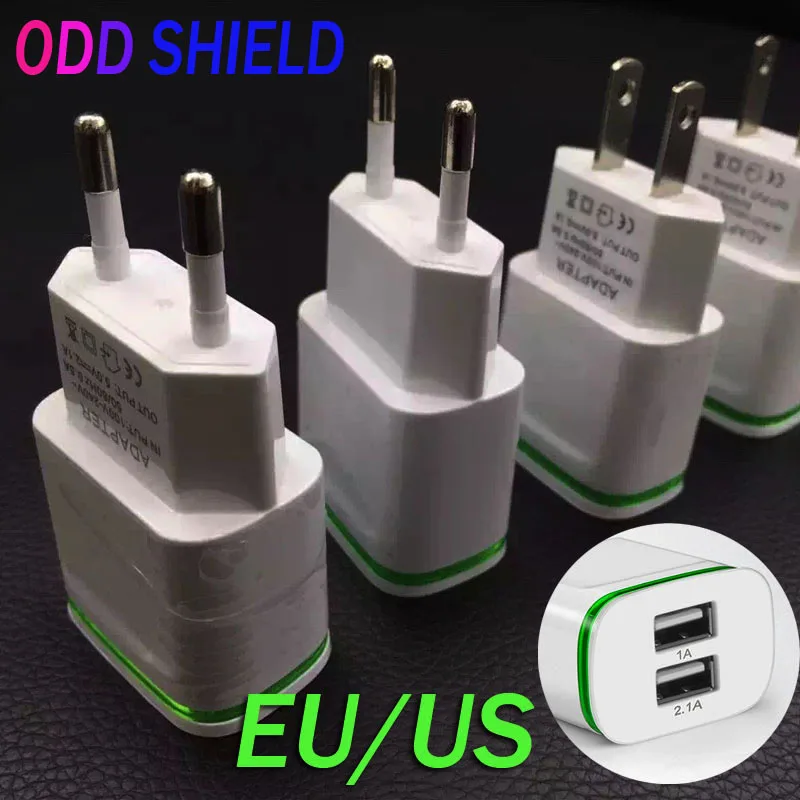 Зарядное устройство со светодиодной подсветкой 5 В 2 А для iPhone iPad Samsung HTC|phone wall charger