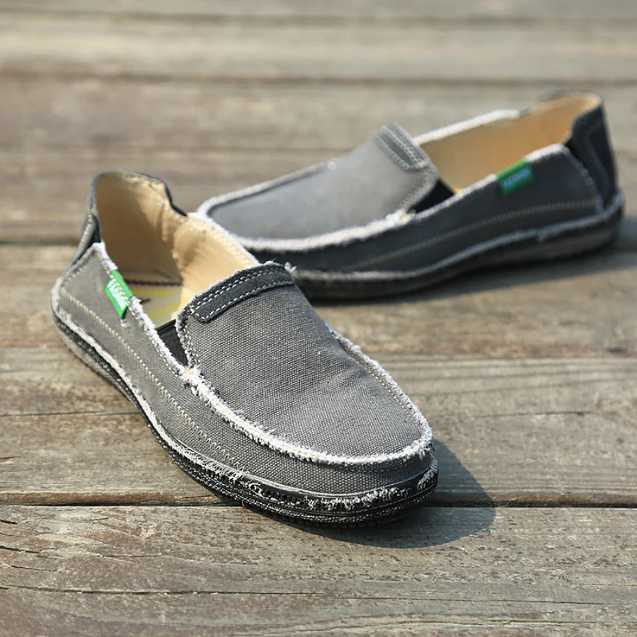 Men Jeans Canvas Shoes Plus Size 39-45 Breathable Summer Slip On Flats Casual Driving Loafers | Обувь