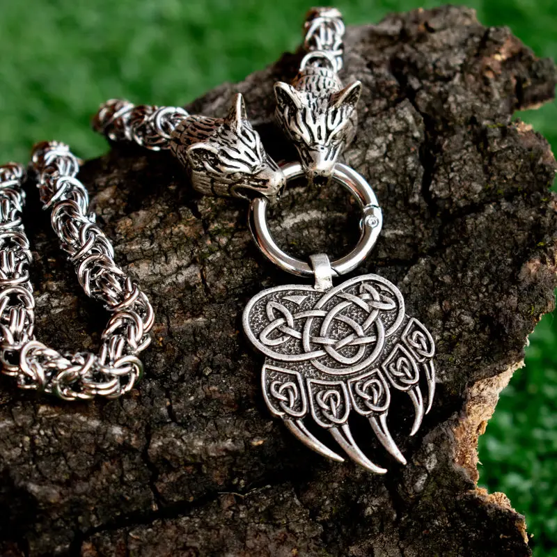SanLan Norse pagan славянская скандинавский Медвежонок лапа Когтевран символ кулон