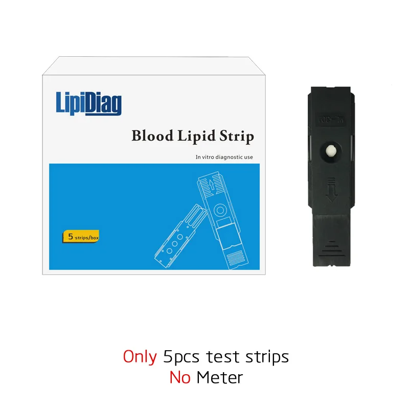 5pcs test strips 4в1 общий холестерин(TC) и липопротеин высокой плотности(HDL) и триглицерид(TG) метр и TC/HDL для липидного анализатора - Цвет: 5pcs test strips