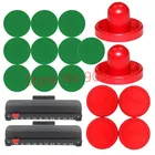 Супер Аэрохоккей комплект 2 Фетр толкает + 4 морщит + 10 дополнительных Наклейки + 2 забить окно для взрослых Air хоккей Настольный игровой