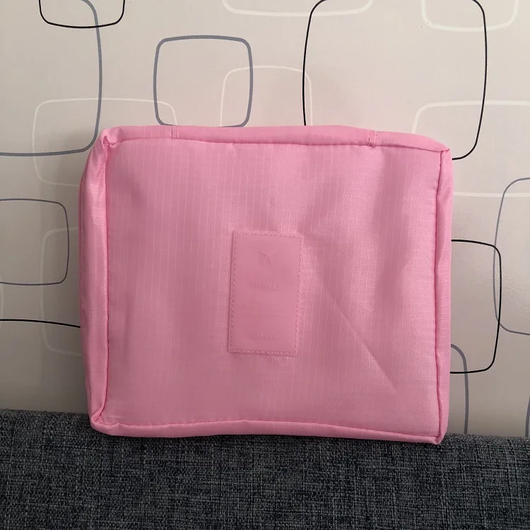 Pink cosmetic bag Многофункциональная дорожная косметичка, профессиональный органайзер для макияжа, женская косметика, туалетные принадлежности хранение, портфель для хранения косметики - Цвет: Pink cosmetic bag