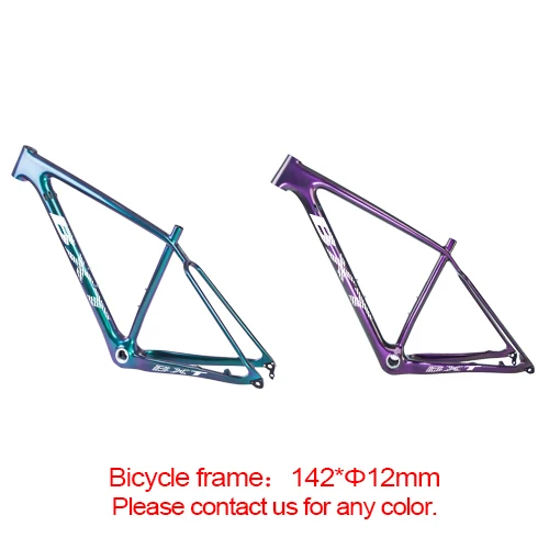 BXT Новинка T800 карбоновая рама 29er mtb рама для горного велосипеда BSA дисковый тормоз коническая велосипедная Рама заводской выпуск 142*12 мм 148*12 мм - Цвет: BXT Chameleon 142x12