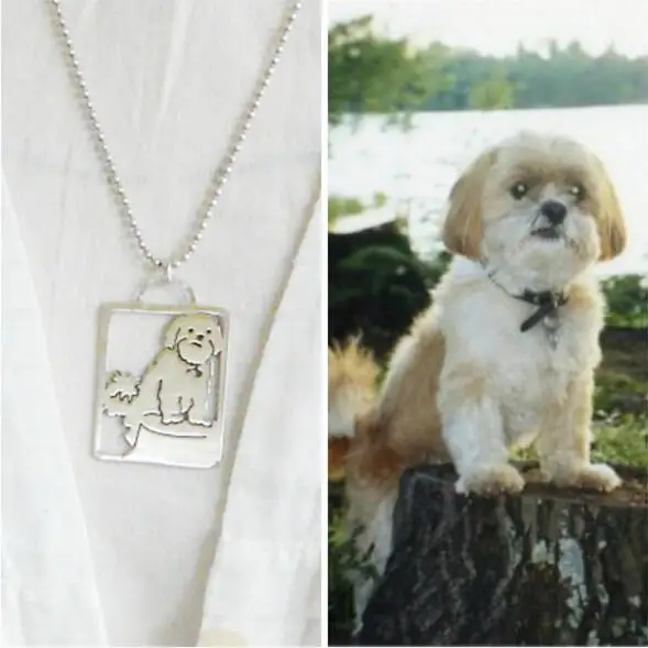 Оптовая торговля ожерелье shih tzu подвеска для вашего питомца ювелирное изделие с