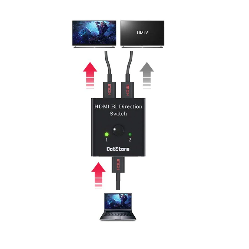 Новый 4 К UHD HDMI Разделение тер переключатель Full HD 1080 P 3D видео 1X2 2X1 1 в 2 усилитель