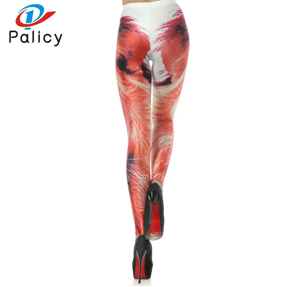 Palicy Fashion Autumn Legging Lion legins 3D Printed leggins Women leggings Sexy Women Pants Red Orange Spandex