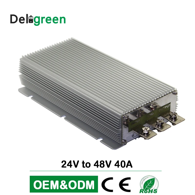 

DC DC Step up Converter 24V to 48V 40A 1920W wide input Regulator Car converter power supply Deligreen