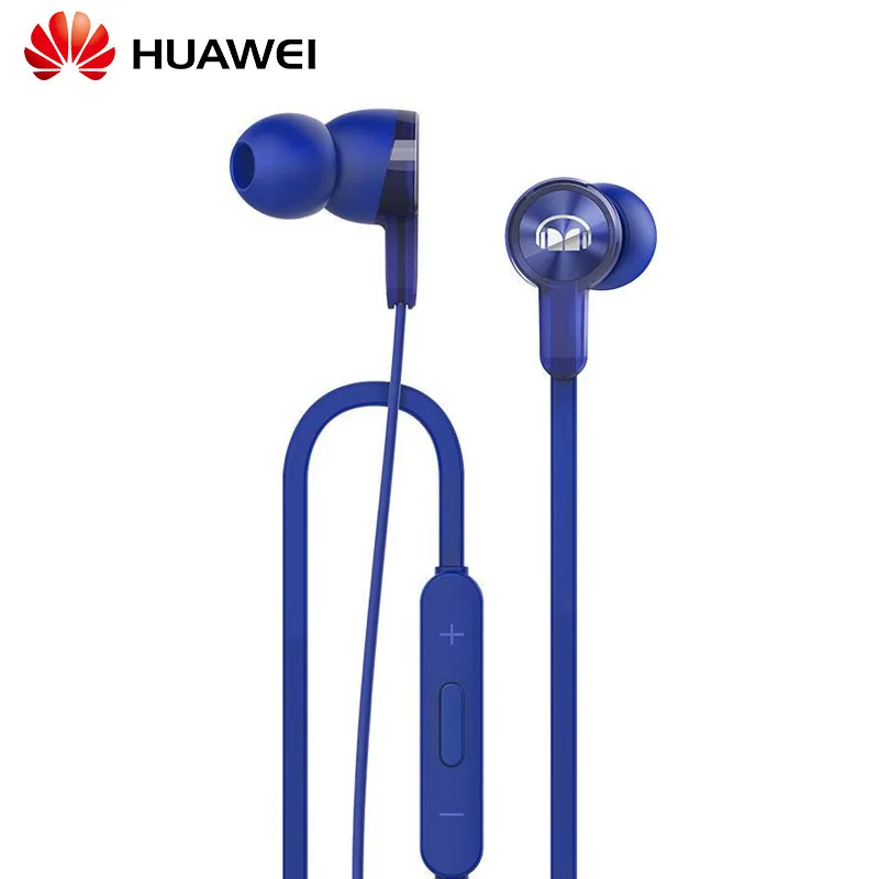 Blue huawei Honor AM15 Wried гарнитура ABS материал с микрофоном для huawei Honor 9 mate P10 - Цвет: Blue