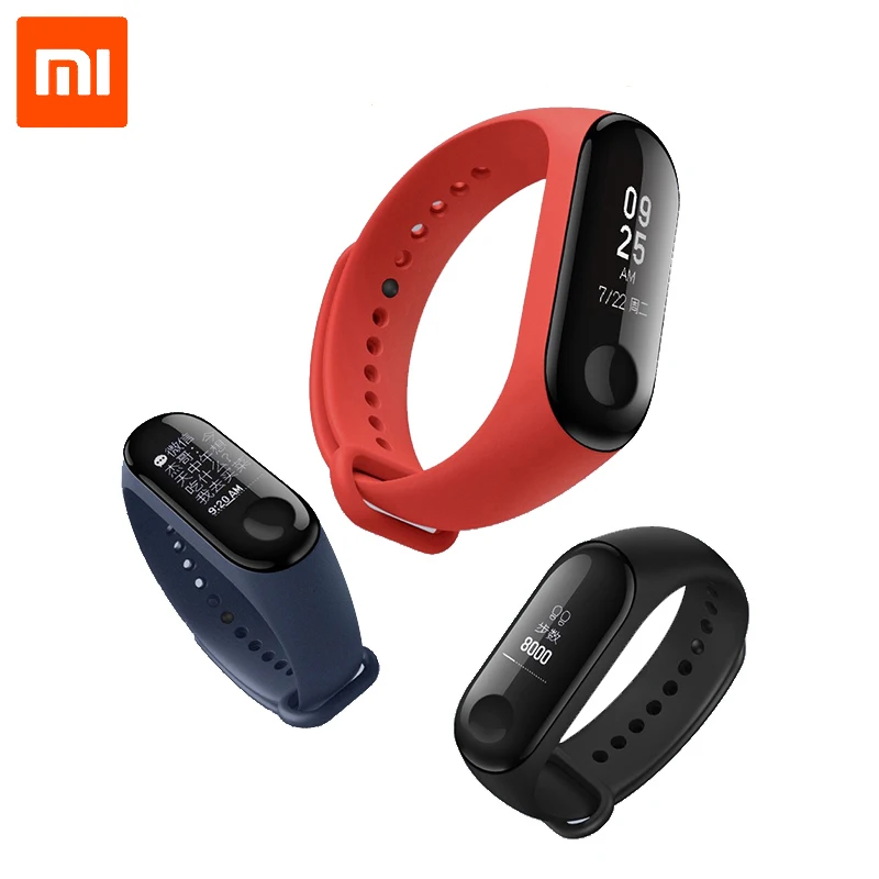 Xiaomi Mi Band 3 Miband 3 фитнес-трекер монитор сердечного ритма 0,78 ''OLED дисплей тачпад Bluetooth 4,2 для Android IOS
