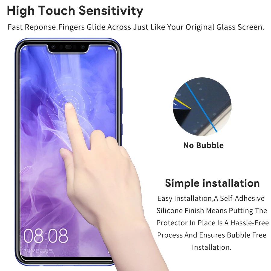 Закаленное стекло для Huawei Nova 3i 3 P smart 2019 Защита экрана Honor Play 8X Max 9N Mate 20 Lite Psmart