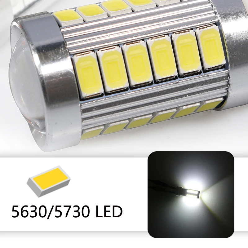 YCCPAUTO 2 шт. T25 3156 3157 P27W светодиодный лампы для фар светильник 33 SMD 5630 светодиодный Авто Автомобильные стояночные огни лампы резервного копирования DRL Белый Красный цвет: желтый, 12V