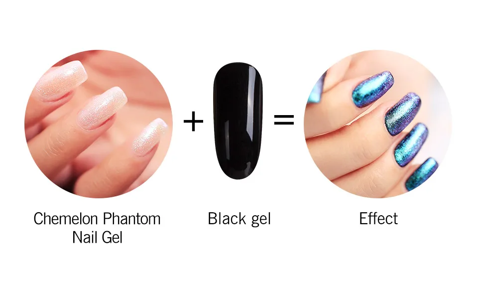 Azure beauty Хамелеон УФ-гель для ногтей Phantom Led Nail Art Гель лак Полупостоянный Гибридный лак нужен черный гель